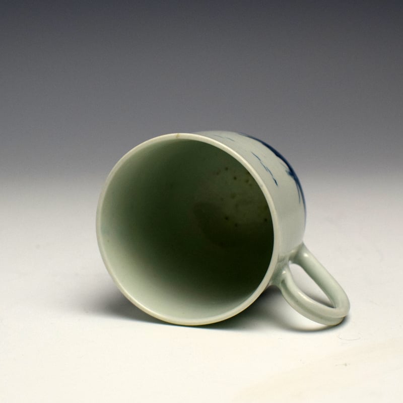 Early Worcester Gazebo Pattern Coffee Cup c1756-58 (4)
