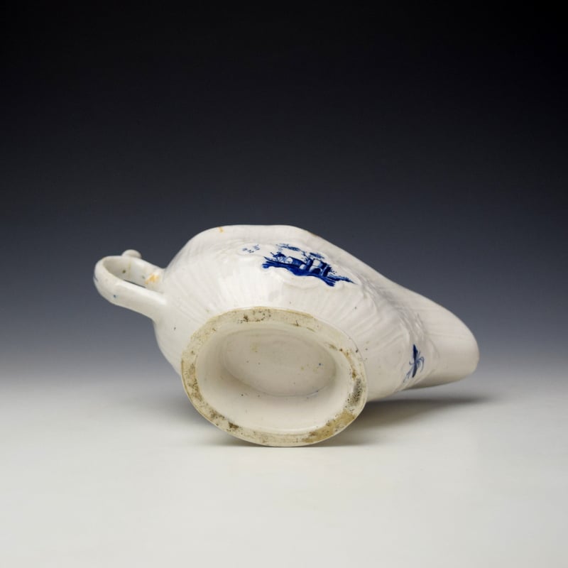 Isleworth Fisherman and Landscape Pattern Sauceboat c1770 (8)