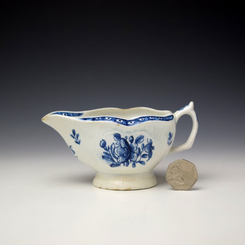 Isleworth Floral Pattern Small Sauceboat c1770-75 (2)