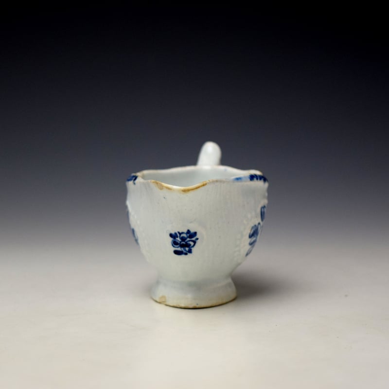 Isleworth Moulded Floral Sprays Pattern Butterboat c1770-75 (3)