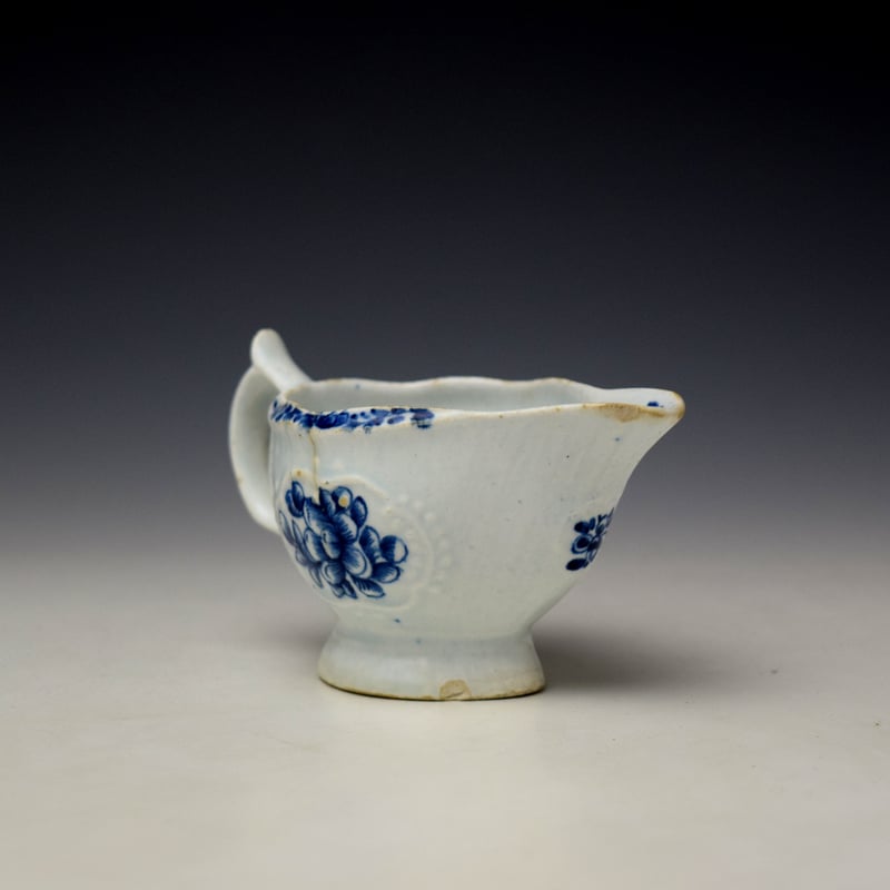 Isleworth Moulded Floral Sprays Pattern Butterboat c1770-75 (4)
