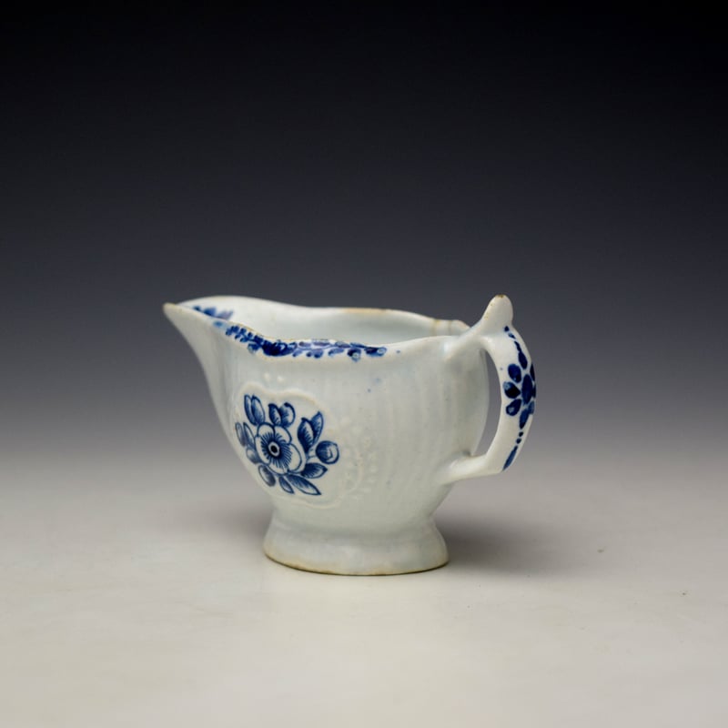 Isleworth Moulded Floral Sprays Pattern Butterboat c1770-75 (7)