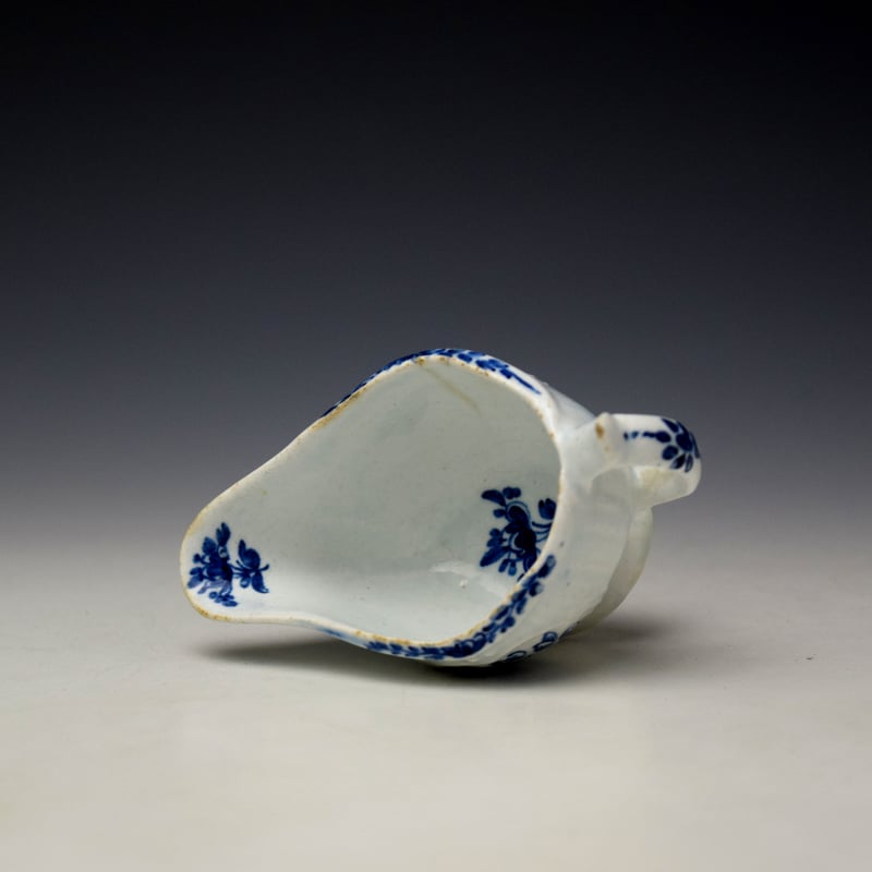 Isleworth Moulded Floral Sprays Pattern Butterboat c1770-75 (8)