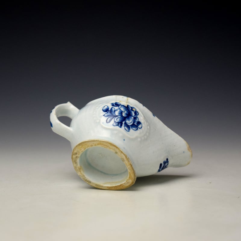 Isleworth Moulded Floral Sprays Pattern Butterboat c1770-75 (9)