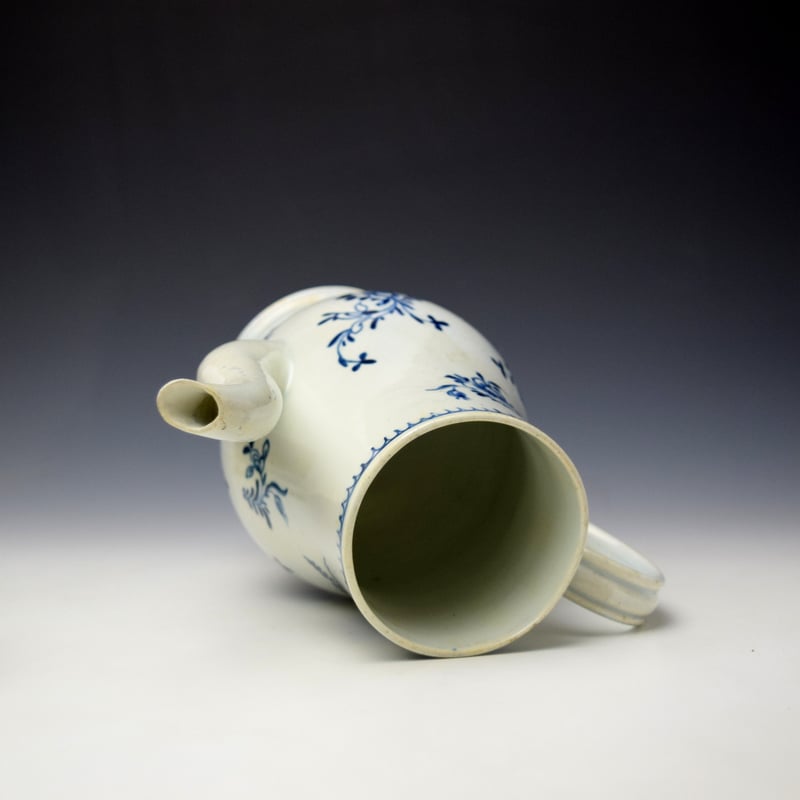John Pennington Profile Bud Pattern Coffee Pot and Cover c1770-75 (7)