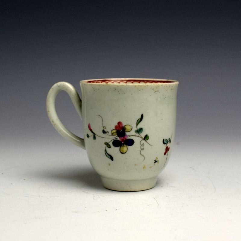 Liverpool Christians Floral Decorated Coffee Cup c1765 (2)