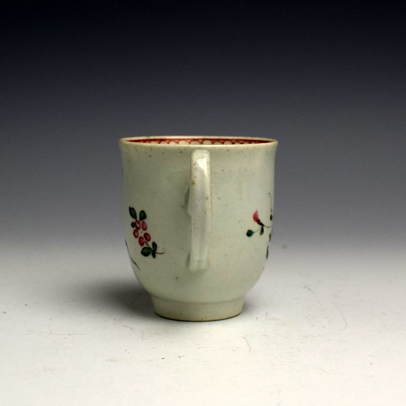 Liverpool Christians Floral Decorated Coffee Cup c1765 (3)