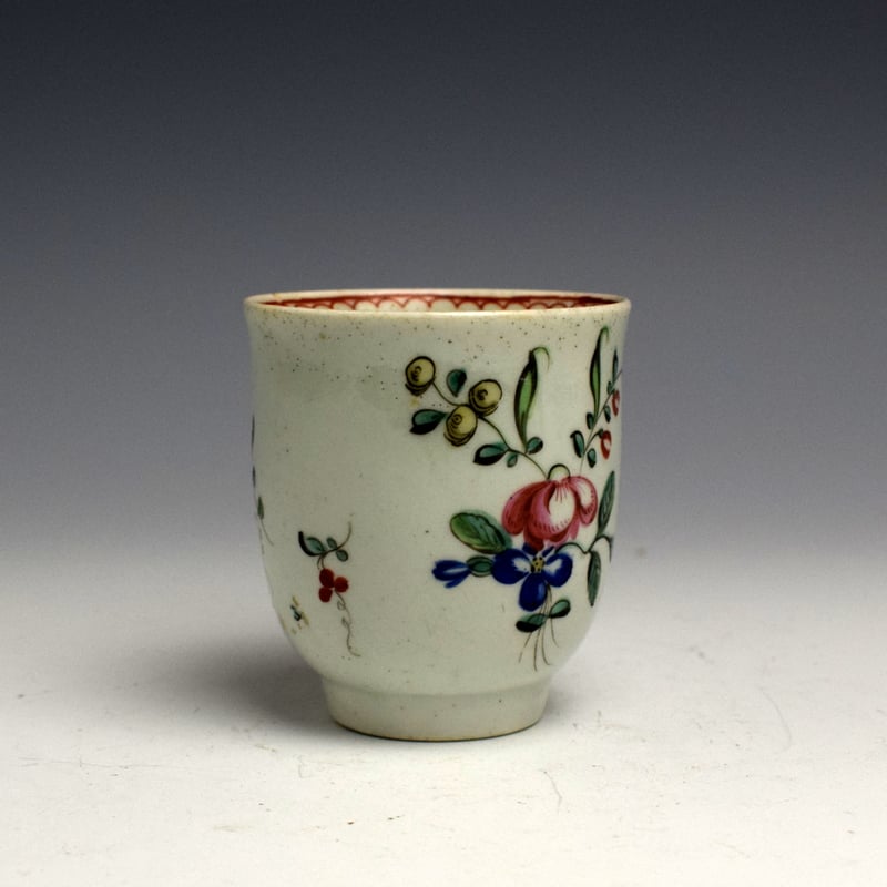Liverpool Christians Floral Decorated Coffee Cup c1765 (4)