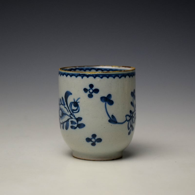 Liverpool Delft Profile Bud Pattern Coffee Cup c1750-60 (2)