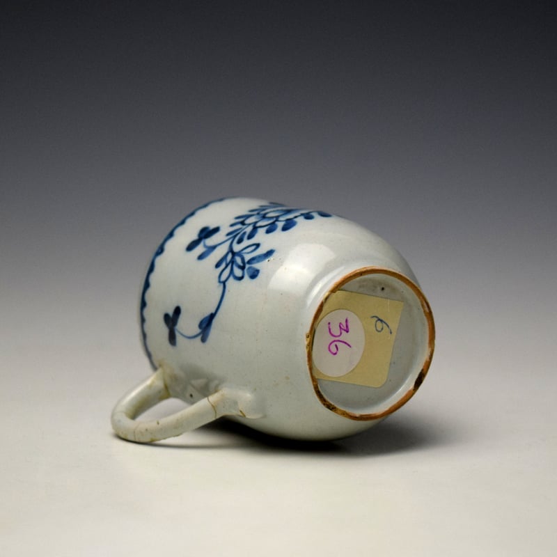 Liverpool Delft Profile Bud Pattern Coffee Cup c1750-60 (6)