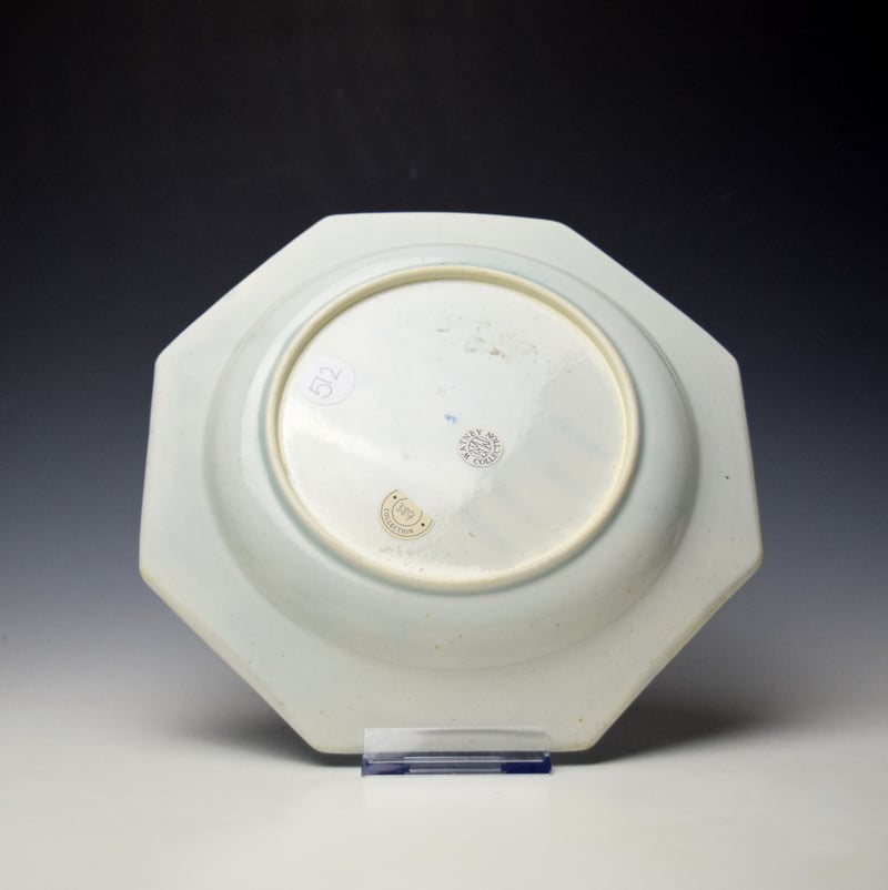 Liverpool James Pennington Peony Pattern Octagonal Plate c1767-73 (2)