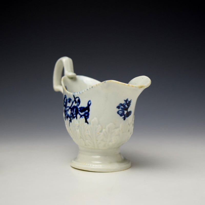 Liverpool John Pennington Convolvulus Pattern High Footed Sauceboat c1775 (3)
