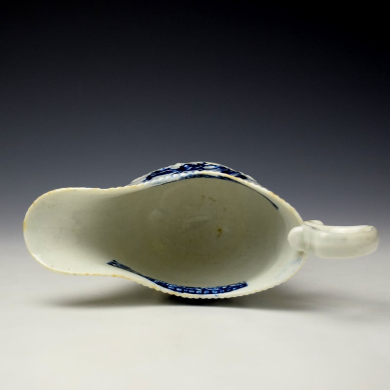 Liverpool John Pennington Convolvulus Pattern High Footed Sauceboat c1775 (7)