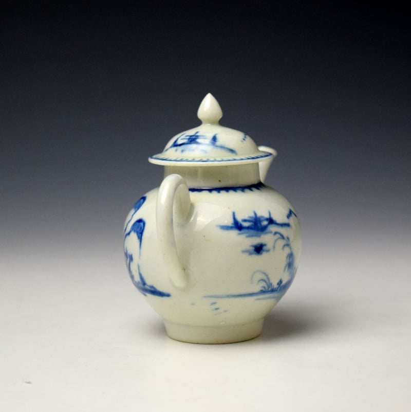 Liverpool John Pennington House Willow Landscape Pattern Toy Teapot c1770-75 (3)