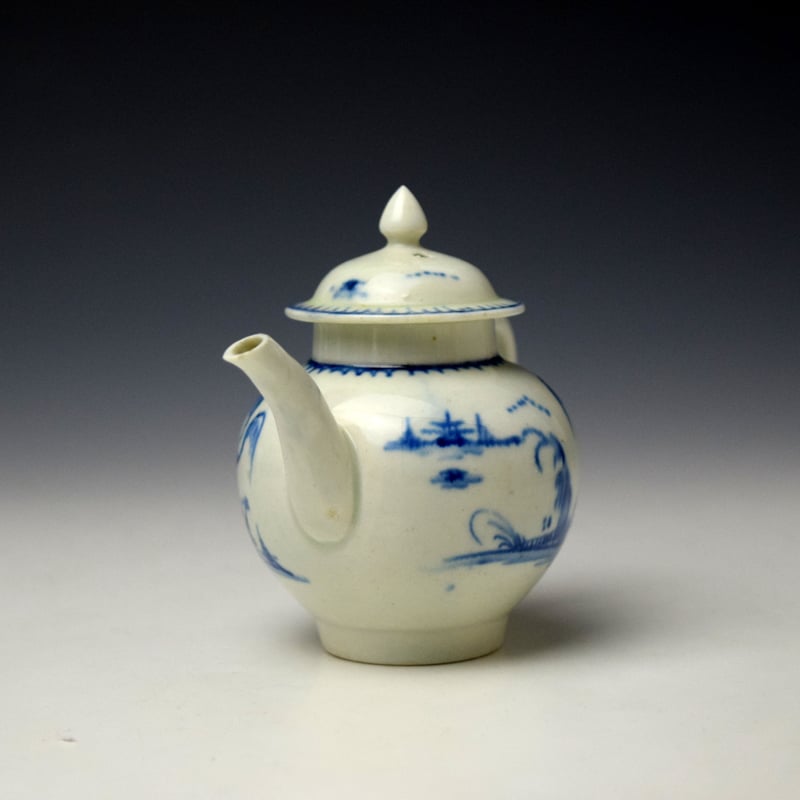Liverpool John Pennington House Willow Landscape Pattern Toy Teapot c1770-75 (5)
