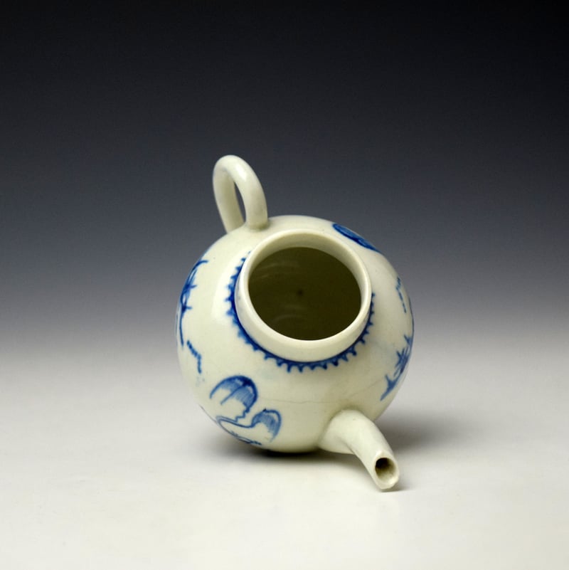 Liverpool John Pennington House Willow Landscape Pattern Toy Teapot c1770-75 (7)