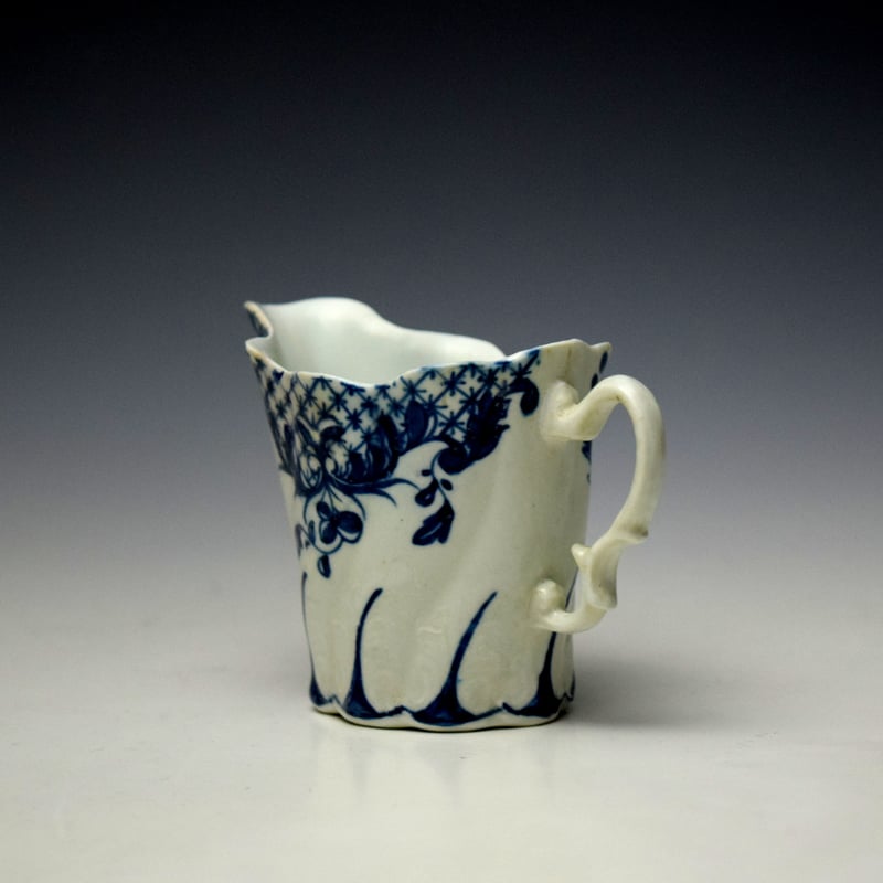 Liverpool John Pennington Scroll Border Floral Pattern High Chelsea Ewer c1770-75 (6)