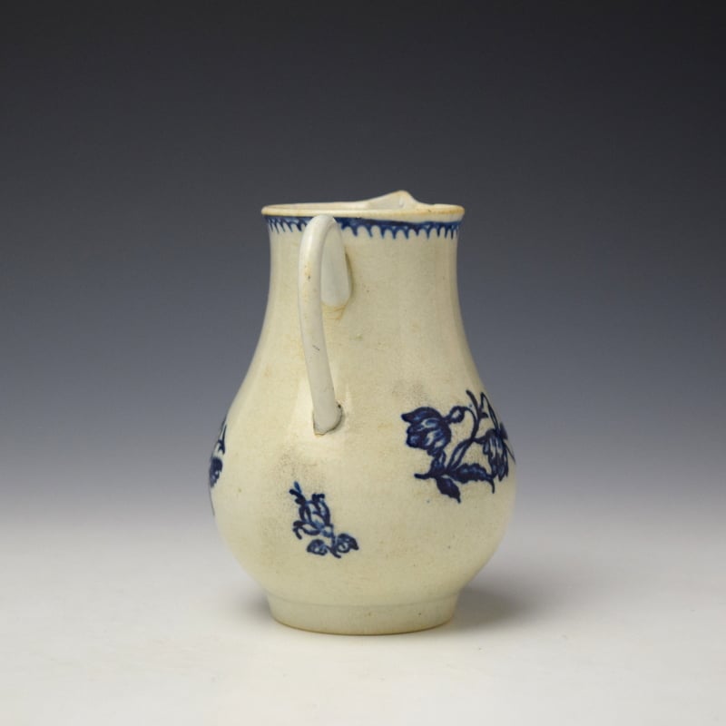Liverpool John Pennington Strawberry Convolvulus and Bell Flower Sprays Pattern Sparrow Beak Jug c1775 (4)