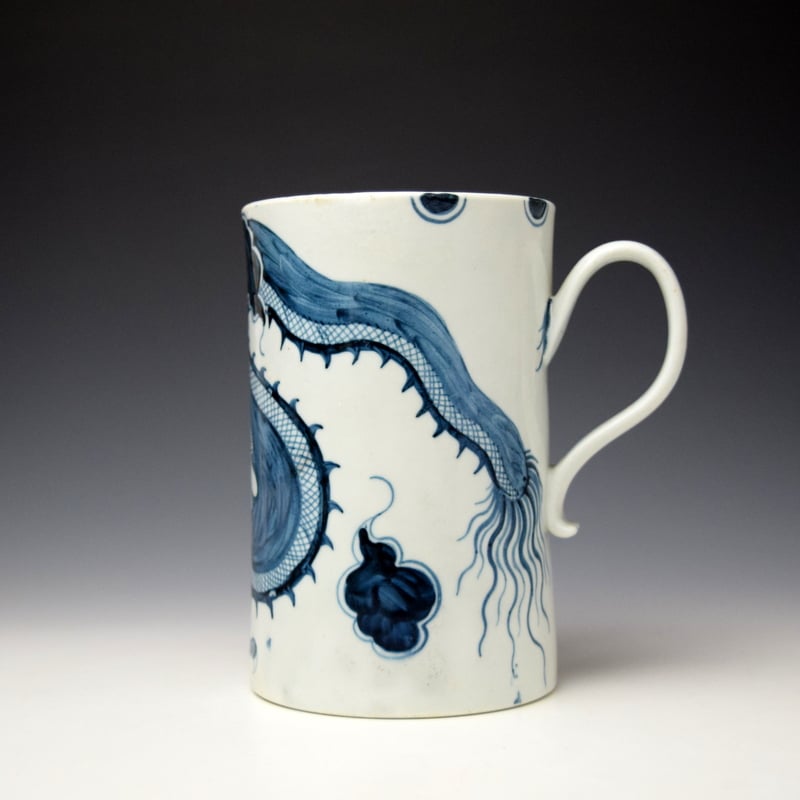Liverpool Philip Christian Dragon Pattern Large Mug c1768-73 (2)