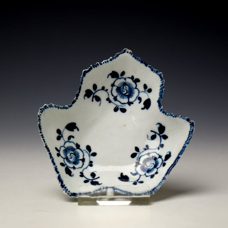 Liverpool Philip Christian Three Peony Pattern Pickle Dish c1766-72