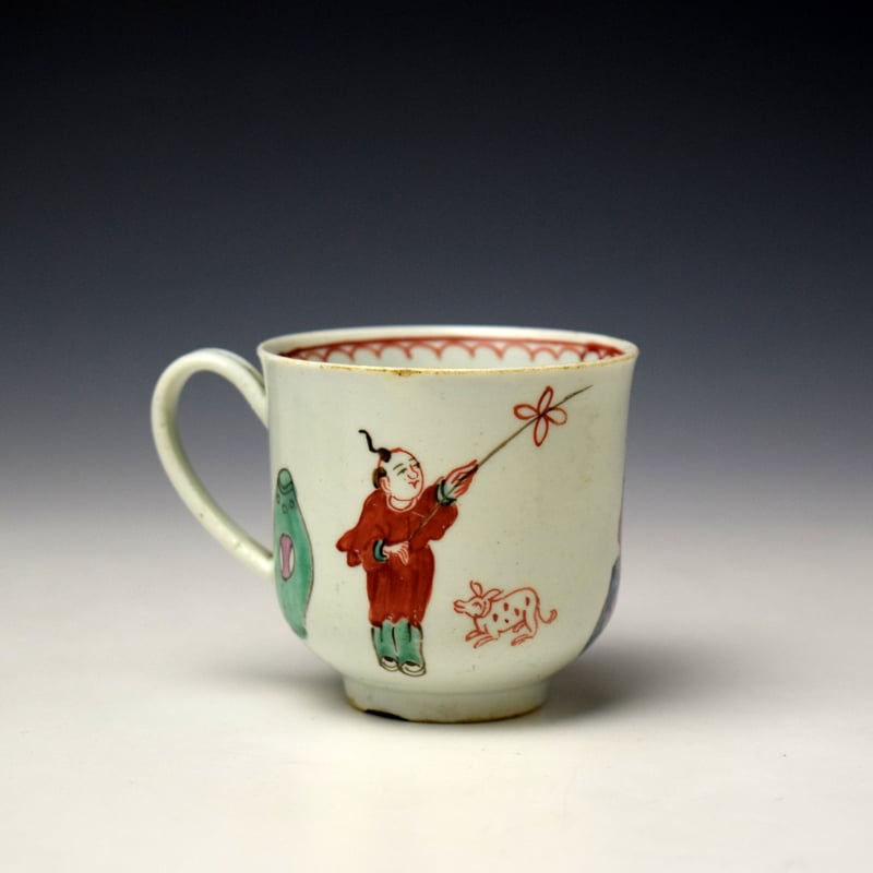 Liverpool Philp Christain Koto Player Pattern Coffee Cup c1765-70 (3)