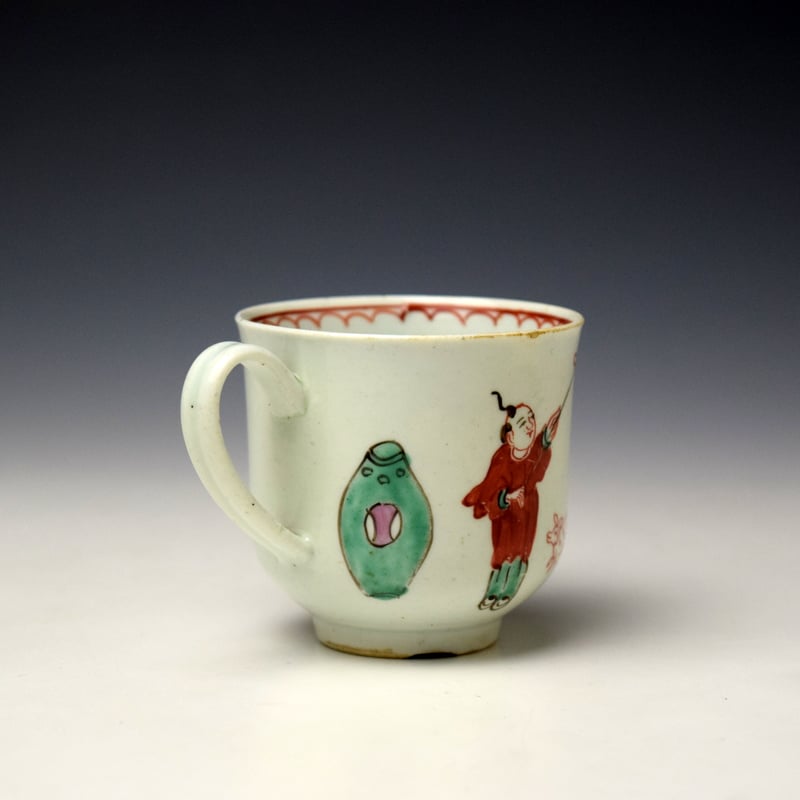 Liverpool Philp Christain Koto Player Pattern Coffee Cup c1765-70 (4)
