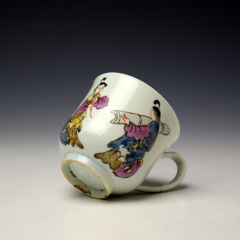 Liverpool Philp Christain Koto Player Pattern Coffee Cup c1765-70 (6)