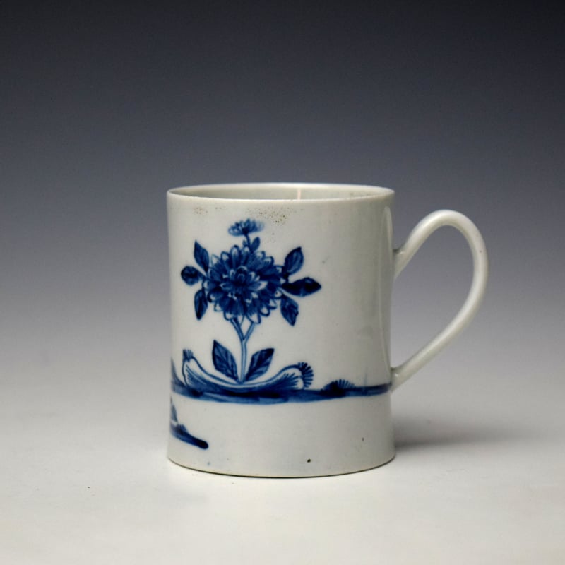 Rare Richard Chaffers Flowering Plants and Triangular Fence Pattern Coffee Can c1756-58 Hillis Collection