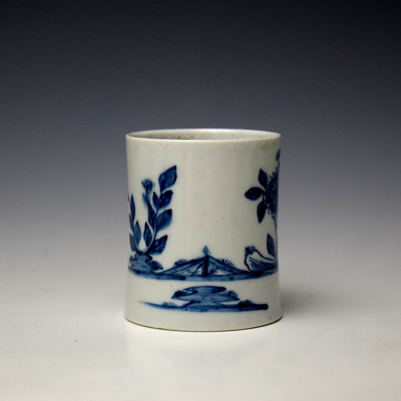Liverpool Richard Chaffers Flowering Plants and Triangular Fence Pattern Coffee Can c1756-58 (2)