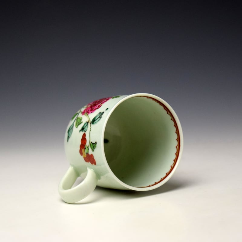Liverpool Richard Chaffers Flowering Prunus Pattern Coffee Cup c1758-62 (5)