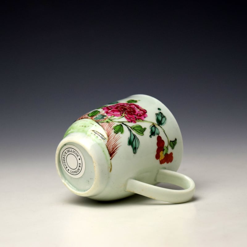 Liverpool Richard Chaffers Flowering Prunus Pattern Coffee Cup c1758-62 (6)