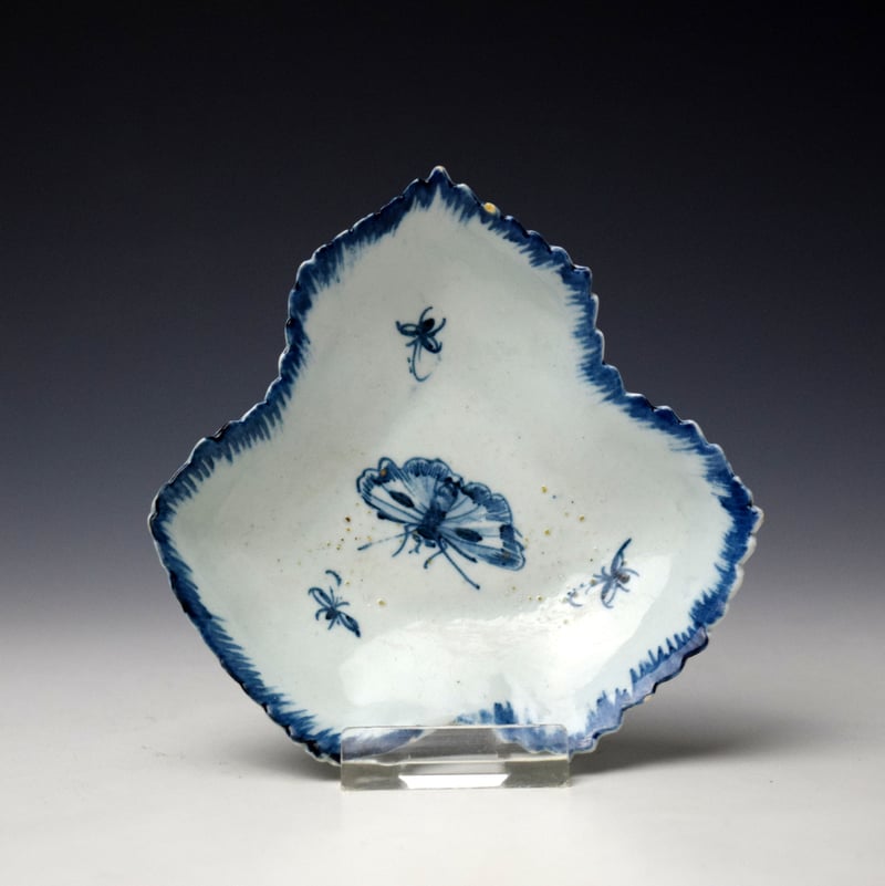 Richard Chaffers Moth Pattern Pickle Dish c1758-62
