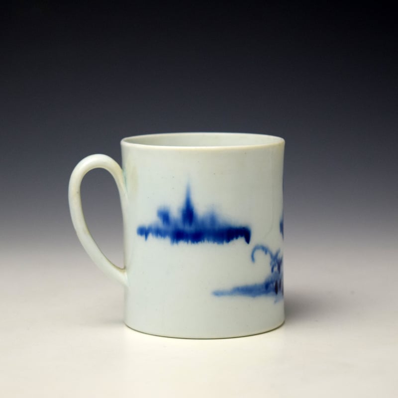 Liverpool Samaul Gilbody Landscape Pattern Coffee Can c1756-58 (4)