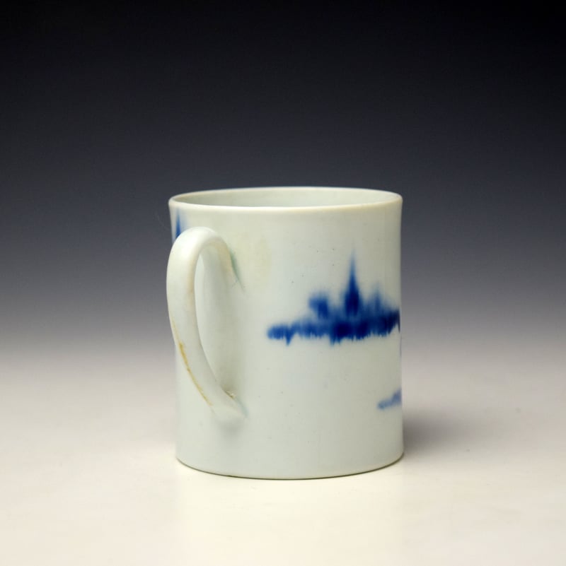 Liverpool Samaul Gilbody Landscape Pattern Coffee Can c1756-58 (5)
