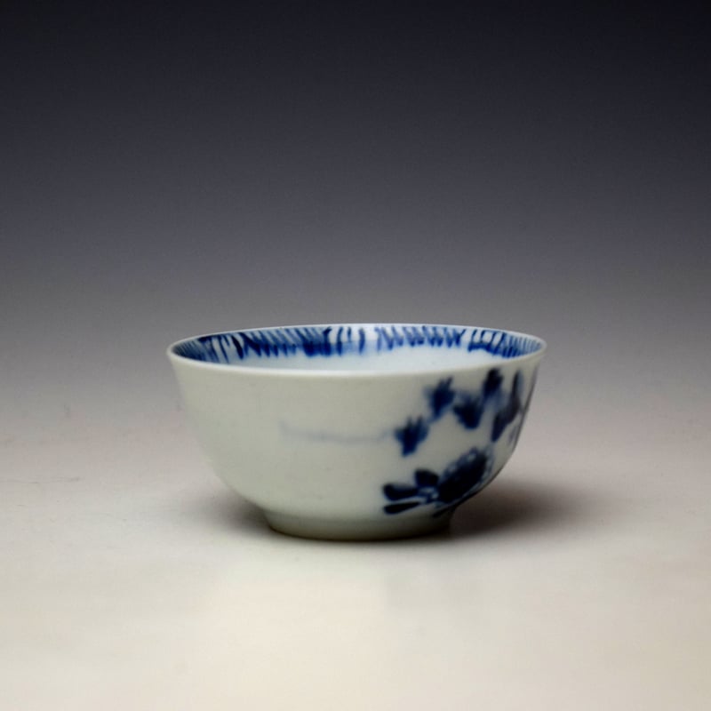 Liverpool Samuel Gilbody Flowering Root Pattern Teabowl and Saucer c1755-61 (3)