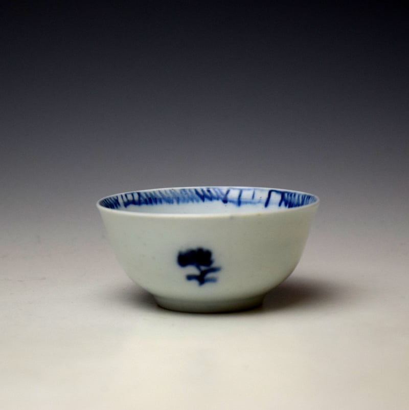 Liverpool Samuel Gilbody Flowering Root Pattern Teabowl and Saucer c1755-61 (4)
