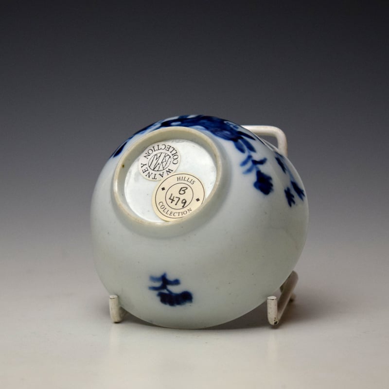 Liverpool Samuel Gilbody Flowering Root Pattern Teabowl and Saucer c1755-61 (7)