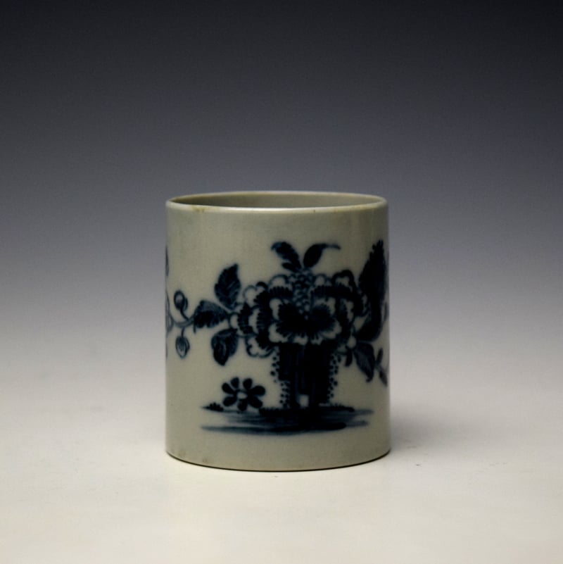 Liverpool William Reid Flowering Peony Pattern Coffee Can c1758-60 (2)
