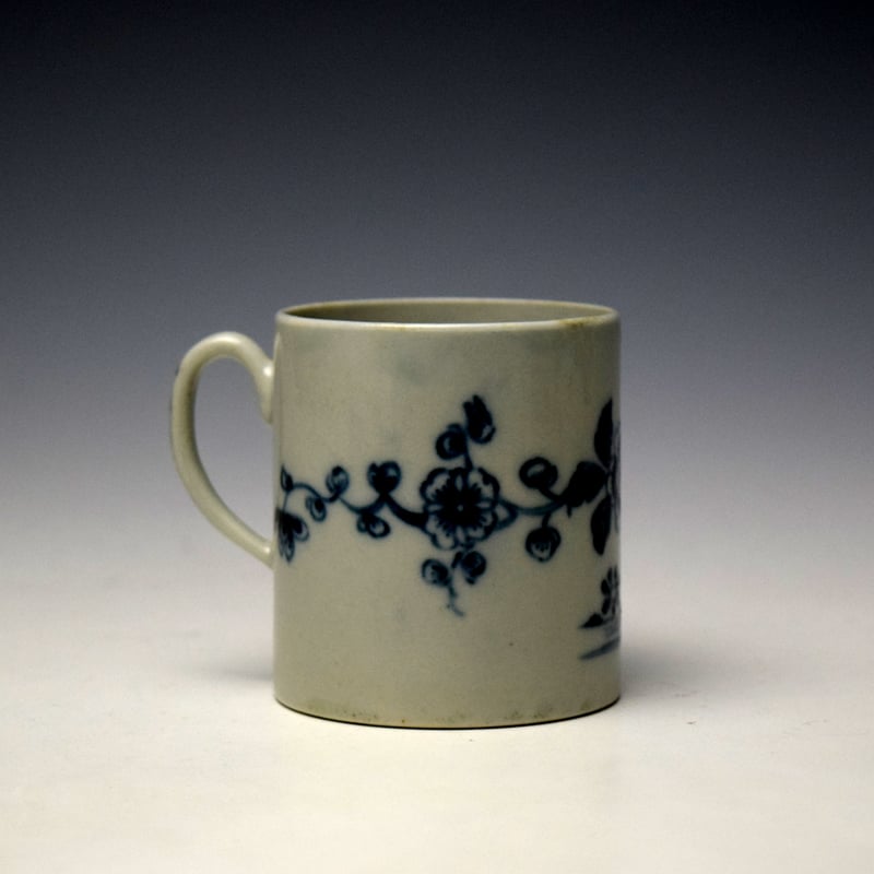 Liverpool William Reid Flowering Peony Pattern Coffee Can c1758-60 (3)