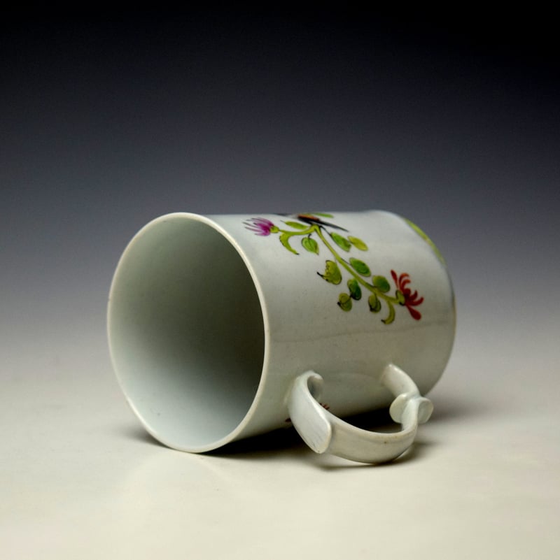 Longton Hall Black Rock and Birds Pattern Mug c1755-56 (6)