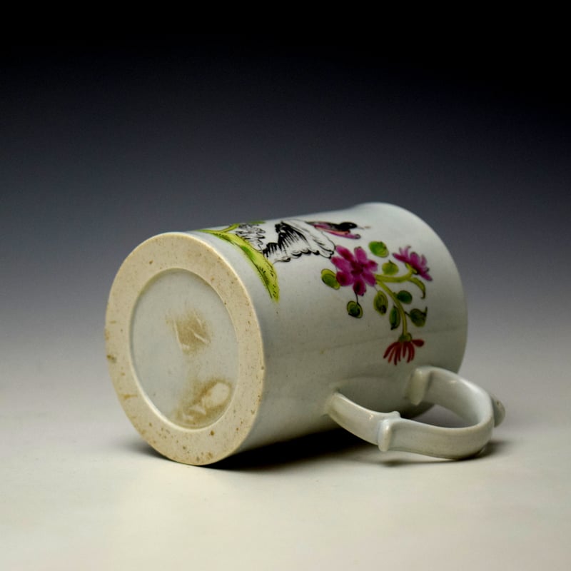 Longton Hall Black Rock and Birds Pattern Mug c1755-56 (7)