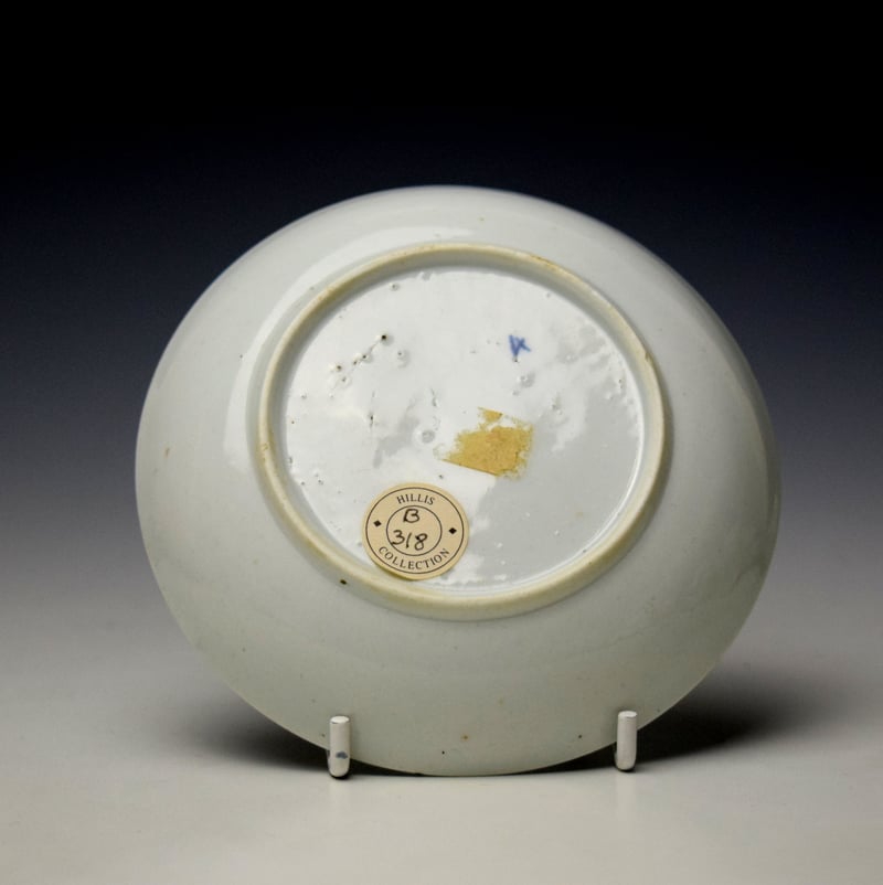 Longton Hall Gatehouse Pattern Teabowl and Saucer c1756-58 (9)