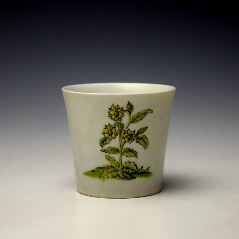 Longton Hall Lady Lying on a Grassy Bank Pattern Beaker c1755-58 (3)