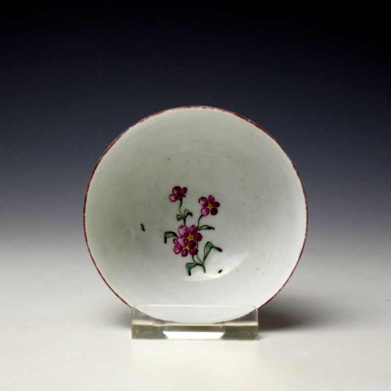 Longton Hall Trembly Rose Painter Teabowl c1755-60 (5)