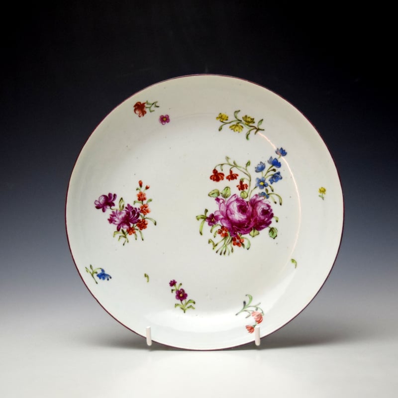 Longton Hall Trembly Rose Pattern Saucer Dish c1756-60