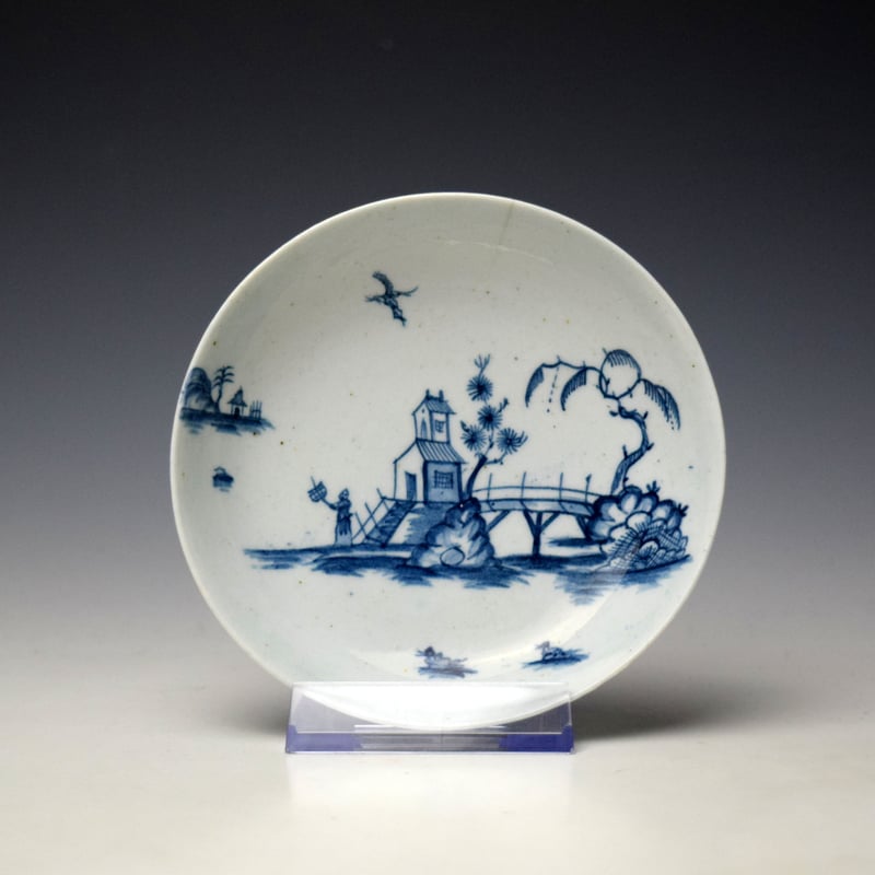 Lowestoft A Windy Day Pattern Teabowl and Saucer c1761-63 (9)