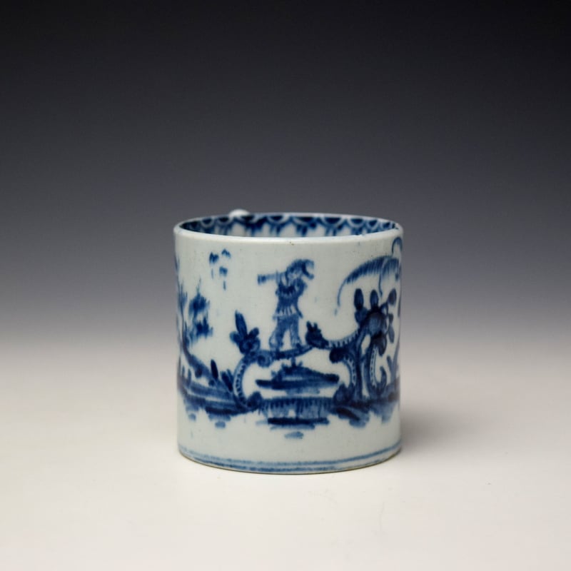 Uncommon Boy on the Bridge Pattern Coffee Can c1765