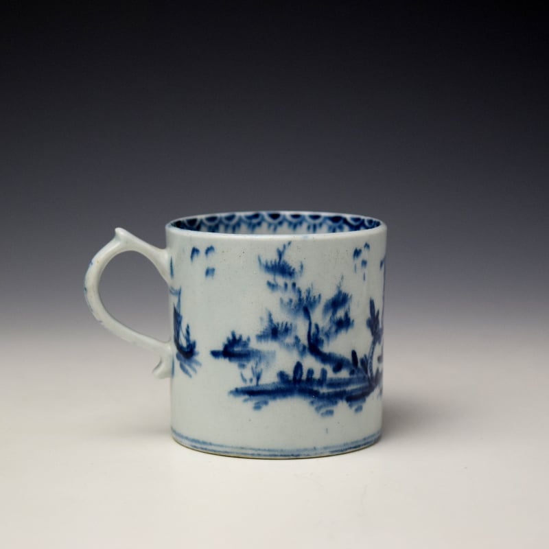 Lowestoft Boy on the Bridge Pattern Coffee Can c1765 (3)