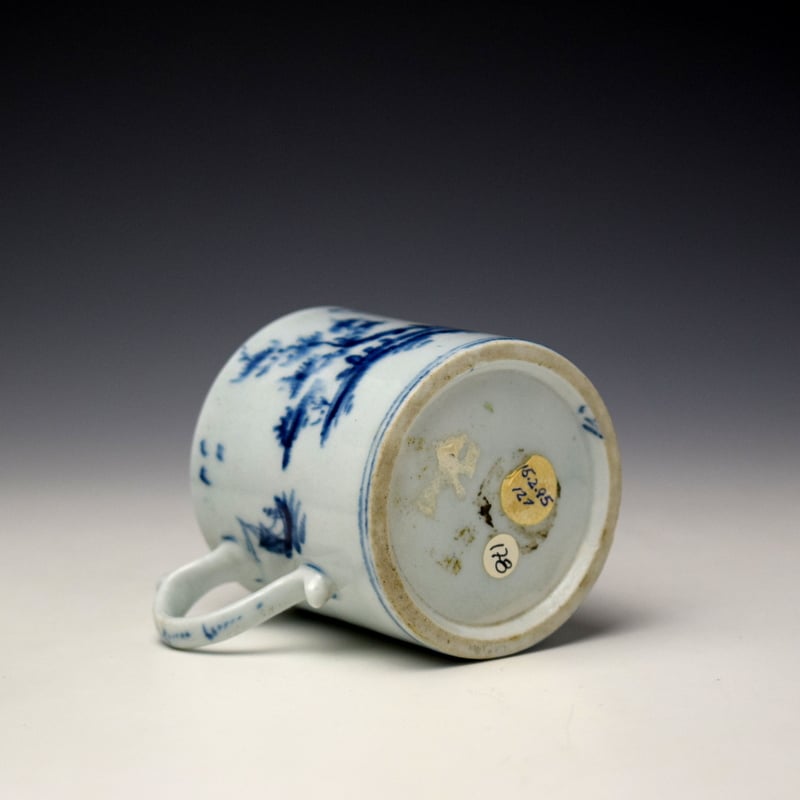 Lowestoft Boy on the Bridge Pattern Coffee Can c1765 (7)