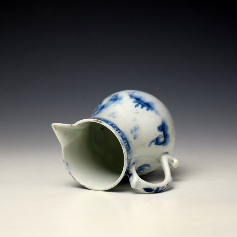 Lowestoft Boy on the Bridge Pattern Sparrow Beak Jug c1760-62 (6)